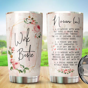 Work Bestie Tumbler - Work Bestie Definition Tumbler - Work Bestie Tumbler For Women - Gift For Colleagues, Coworker, Friends - Gift For Best Friend