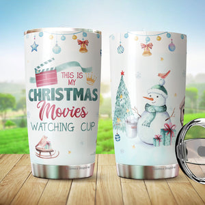 Christmas Movie Gifts - Gifts For Christmas - Christmas Vacation Mug - This Is My Christmas Movies Watching Tumbler Cup - Xmas Gifts For Friends, Family, Coworkers - Christmas Gifts For Men, Women