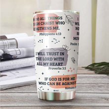 Load image into Gallery viewer, Christian Tumbler - Gifts for Christian Women - Bible Emergency Tumber - Motivational Coffee Tumbler - Gift Ideas for Christian Men, Women, Friend, Coworkers - I Am A Child of God Tumblers 20 Oz