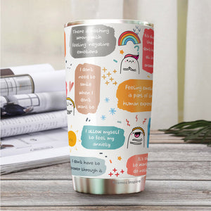 Mental Health Tumbler - My Mental Breakdown Cup - Gifts for Mental Health - Inspirational Travel Mug - Gift for Friend, Colleagues, Coworkers on Birthday, Chirstmas - Motivational Tumbler