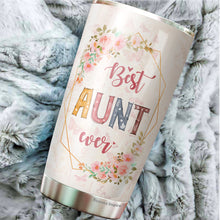 Load image into Gallery viewer, Aunt Tumbler - Gifts for Aunt from Niece, Nephew, Baby - Best Aunt Ever Tumbler - Auntie Tumler - Gift for Aunt On Mother&#39;s Day, Birthday, Christmas - Auntie Cup - Auntie Coffee Mug