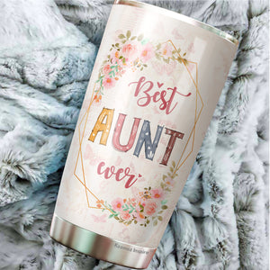 Aunt Tumbler - Gifts for Aunt from Niece, Nephew, Baby - Best Aunt Ever Tumbler - Auntie Tumler - Gift for Aunt On Mother's Day, Birthday, Christmas - Auntie Cup - Auntie Coffee Mug