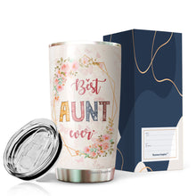 Load image into Gallery viewer, Aunt Tumbler - Gifts for Aunt from Niece, Nephew, Baby - Best Aunt Ever Tumbler - Auntie Tumler - Gift for Aunt On Mother&#39;s Day, Birthday, Christmas - Auntie Cup - Auntie Coffee Mug