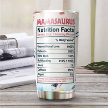 Load image into Gallery viewer, Great Mother Gifts - Funny Mamasaurus Don&#39;t Mess with Auntiesaurus You&#39;ll Get Jurasskicked Mug Tumbler  20 Oz - Gifts For Mom, Women, Wife, New Mom, From Daughter, Son, Husband On Christmas, Birthday