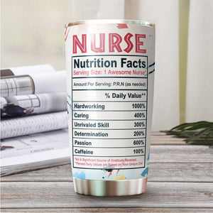 Nurse Gifts - Best Gifts For Nurse - Nursing Week Gifts - Nursing Is A Walk In The Park Mug Gift For Women - Nurse Nutrition Facts - Nurse Practitioner Gifts, Nurse Appreciation Tumbler Gifts 20Oz