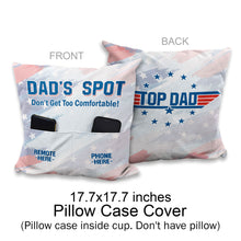 Load image into Gallery viewer, Kozmoz Inspire Top Dad Father Day Gifts For Dad - Dads Spot Pillow Cover With Pocket Dad Tumbler 20oz - Patriotic Military Gifts For Dad, Husband On Christmas, Birthday - Gifts Set For Dad, Fathers