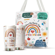 Load image into Gallery viewer, Teacher Gift It Takes a Big Heart To Shape Little Minds Tumbler 20 Oz - Cute Idea for Appreciation Week, Virtual Teaching, Best, Valentines Day - Gift for Teacher