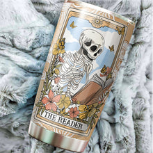 Load image into Gallery viewer, Nuken Book Lovers Gifts - The Reader Death by TBR - Accessories For Reading Lovers - The Tarrot Reader Tumbler 20oz