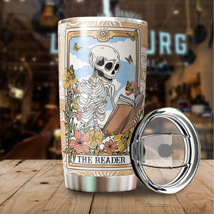 Nuken Book Lovers Gifts - The Reader Death by TBR - Accessories For Reading Lovers - The Tarrot Reader Tumbler 20oz