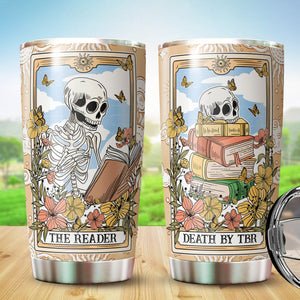 Nuken Book Lovers Gifts - The Reader Death by TBR - Accessories For Reading Lovers - The Tarrot Reader Tumbler 20oz