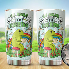 Load image into Gallery viewer, Book Lover Gifts For Women | Librarian Appreciation Gifts | Reader Gifts | Frog Go Away I'm Reading Tumbler 20Oz