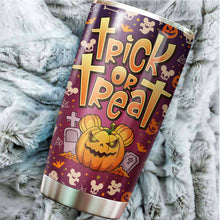 Load image into Gallery viewer, MARSANA Halloween Tumbler - Gifts for Halloween - Trick or Treat Tumbler - Halloween Cup - Horror Tumbler - Pumpkin Mug - Halloween Mug - Trick R Treat Cup - Gifts for Friend, Coworkers