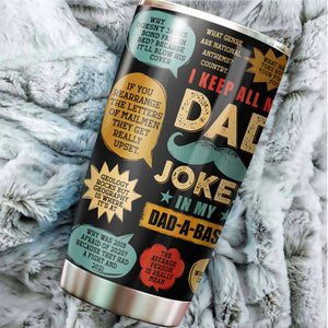 Gifts For Dad - Stainless Steel Tumbler 20oz For Men - Dad Joke Birthday Gifts for Dad From Daughter Son - Fathers Day Gift From Daughter Son Wife - Christmas Gifts For Dad Funny Dad Gifts