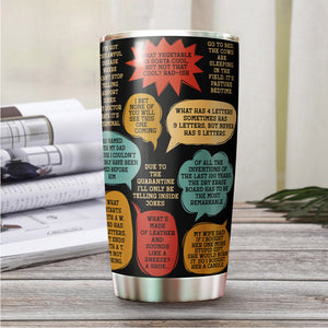 Gifts For Dad - Stainless Steel Tumbler 20oz For Men - Dad Joke Birthday Gifts for Dad From Daughter Son - Fathers Day Gift From Daughter Son Wife - Christmas Gifts For Dad Funny Dad Gifts