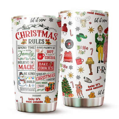 MARSANA Christmas Tumbler - Christmas Cups - Christmas Decorations - Christmas Mug - Cool Gifts for Christmas - Gift for Men, Women, Friend Coworker on Christmas - Holiday Coffee Mug