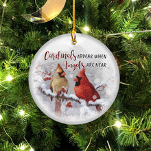 Load image into Gallery viewer, Cardinals Appear When Angels are Near Ornament First Christmas Ornament Sign for Wreaths Christmas Signs for Wreaths Christmas 2