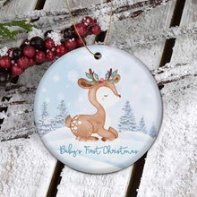 Load image into Gallery viewer, Kozmoz Inspire Christmas Tree Ornaments Party Decorations - 2022 Baby Deer Baby&#39;s First Christmas Ornament - Decorative Hanging Ornaments