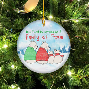 Kozmoz Inspire Home Decoration Christmas Tree Ornaments - Our First Christmas As A Family of Four 2022 Christmas Tree Ornament