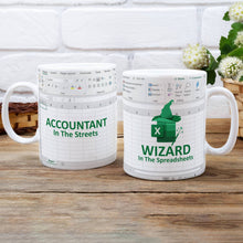 Load image into Gallery viewer, Accountant In The Street Wizard In The Spreadsheets - Accountant cup - Accountant funny mug - accounting  gift - cpa gifts - excel life -accounting graduation gifts - excel shortcut, na CPA,CFO, Coworkers, Men, Women Mug