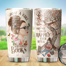 Load image into Gallery viewer, Just A Girl Who Loves Books Tumbler- Gifts for Book Lovers - Librarian Gifts for Women - Birthday Gifts For Book Lovers Women - Tumbler 20oz