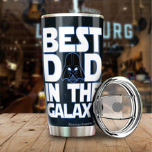 Load image into Gallery viewer, Best Dad In The Galaxy Tumbler - Dad Nutrition Facts Tumbler - Best Dad Tumbler - Dad Birthday Gifts From Son, Daughter, Kids - Gifts Idea For Dad, Daddy, Father - 2022 Fathers Gifts - Tumbler 20oz