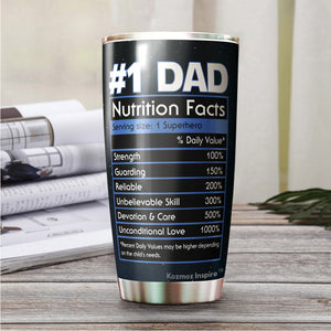 Best Dad In The Galaxy Tumbler - Dad Nutrition Facts Tumbler - Best Dad Tumbler - Dad Birthday Gifts From Son, Daughter, Kids - Gifts Idea For Dad, Daddy, Father - 2022 Fathers Gifts - Tumbler 20oz