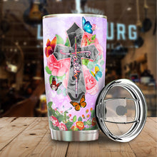 Load image into Gallery viewer, Bible Emergency Number Tumbler - Faith Cross Tumbler - Christian 20oz Tumbler - Christian Stainless Steel Tumbler - Christian Tumblers Gifts For Women, Mom