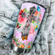 Load image into Gallery viewer, Bible Emergency Number Tumbler - Faith Cross Tumbler - Christian 20oz Tumbler - Christian Stainless Steel Tumbler - Christian Tumblers Gifts For Women, Mom