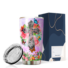 Load image into Gallery viewer, Bible Emergency Number Tumbler - Faith Cross Tumbler - Christian 20oz Tumbler - Christian Stainless Steel Tumbler - Christian Tumblers Gifts For Women, Mom