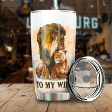 Load image into Gallery viewer, Kozmoz Inspire To My Wife Lion Couple Tumbler 20 Oz - Wife Travel Coffee Mug - Tumbler Gifts for Wife, Her, Women's Day, Wife's Birthday, Aniversary, Mothers Day 2022