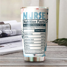 Load image into Gallery viewer, Nursing Is A Walk In The Park Tumbler - Birthday Gifts for Nurse - Nurse Nutrion Facts Tumblers - Funny Gifts for Nurse - Tumblers 20oz