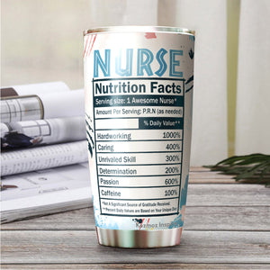 Nursing Is A Walk In The Park Tumbler - Birthday Gifts for Nurse - Nurse Nutrion Facts Tumblers - Funny Gifts for Nurse - Tumblers 20oz