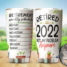 Load image into Gallery viewer, Kozmoz Inspire Retired Schedule Calendar Tumblers 20 Oz Gifts for Coworkers Office &amp; Family - Retirement Gifts for Women Men Dad Mom Tumblers