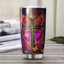 Load image into Gallery viewer, I Can Do All Things Through Christ Who Strengthens Me Tumblers - Butterfly Christian 20oz Stainless Steel Tumbler - Christian 20oz Tumblers For Women - Christian Gifts for Mom on Mother&#39;s Day