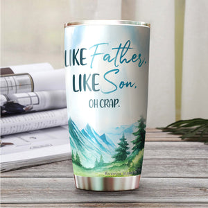 Kozmoz Inspire Like Father Like Son Tumbler 20 Oz - Best Gift for Father from Son - Dad Father Gifts on Birthday, Christmas, Fathers Day 2022