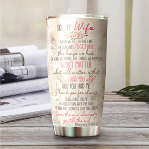 You And Me We Got This Tumblers - To My Wife Tumbler, Gift for Wife from Husband on Christmas, Birthday, Mother's Day - Birthday Gifts for Mom from Son, Daughter, Kids - Best Gifts Ideas for Wife