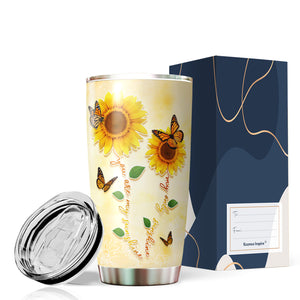 To My Daughter Tumbler - Sunflower To My Daughter Tumbler From Mom - Birthday Gifts For Daughter From Mom - Gift for Daughter on Mother's Day, Christmas, Birthday - Tumbler 20oz