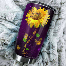 Load image into Gallery viewer, To My Mom Tumbler - You Are My Sunshine Butterfly Sunflower Mom Tumbler - Birthday Gifts For Mom From Daughter, Son, Kids, Gift for Mom on Mother&#39;s Day, Christmas, Birthday - Tumbler 20oz