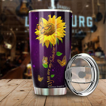 Load image into Gallery viewer, To My Mom Tumbler - You Are My Sunshine Butterfly Sunflower Mom Tumbler - Birthday Gifts For Mom From Daughter, Son, Kids, Gift for Mom on Mother&#39;s Day, Christmas, Birthday - Tumbler 20oz