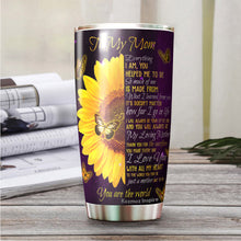 Load image into Gallery viewer, To My Mom Tumbler - You Are My Sunshine Butterfly Sunflower Mom Tumbler - Birthday Gifts For Mom From Daughter, Son, Kids, Gift for Mom on Mother&#39;s Day, Christmas, Birthday - Tumbler 20oz