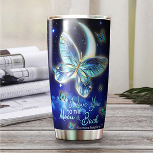 To My Daughter Tumbler From Mom - Butterfly Gift For Daughter - Birthday Gifts For Daughter From Mom - Tumbler Gift for Daughter on Mother's Day, Christmas, Birthday - Tumbler 20oz