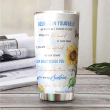 Load image into Gallery viewer, Kozmoz Inspire To My Daughter Tumbler 20oz - Sunflower Tumbler - Girlly Tumbler - Gifts for Birthday, Christmas, Graduation - Gift From Mom, Dad - Gift to Daughter, Little Girl, Family Members