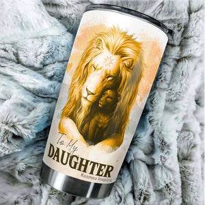 Kozmoz Inspire To My Daughter Lions Tumbler 20 Oz Gifts from Dad - Tumbler Gift for Daughter from Dad - Meaningful Gift for Girls Daughters Kids from Dad, Birthday, Christmas 2022