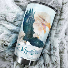 Load image into Gallery viewer, Kozmoz Inspire To My Son Eagles Tumbler 20 Oz Gifts from Mom - Tumbler Gift for Son from Mom - Meaningful Gift for Son Kids from Mom, Mothers Day, Birthday, Christmas 2022