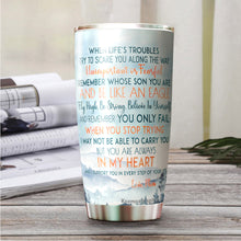 Load image into Gallery viewer, Kozmoz Inspire To My Son Eagles Tumbler 20 Oz Gifts from Mom - Tumbler Gift for Son from Mom - Meaningful Gift for Son Kids from Mom, Mothers Day, Birthday, Christmas 2022