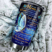 Load image into Gallery viewer, Kozmoz Inspire To My Mom Tumbler 20 Oz Gifts - Mom Birthday Present Idea from Son - Gifts for Mom from Son, to Mom Birthday Christmas Mother&#39;s Day, Soft Flannel Mother Tumbler 20 Oz