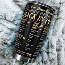 Load image into Gallery viewer, Kozmoz Inspire The Party Times Flashback to 1952 Tumbler 20 Oz - Happy 70 Birthday Party, Turning 70 Birthday, 70th Bday For Her &amp; Him, Seventy Birthday Tumbler 20 Oz - Milestone Birthday Gifts