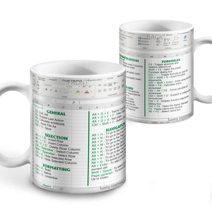 Excel Command Mug - Accountant cup - Accountant funny mug - accounting gift - cpa gifts - excel life - accounting graduation gifts -  excel shortcut, na CPA,CFO, Coworkers, Men, Women Mug 11Oz 15Oz