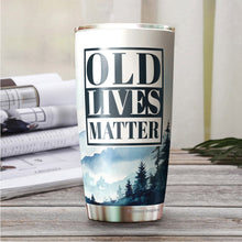 Load image into Gallery viewer, Old Lives Matter Tumbler 20 Oz - Funny Retirement or Birthday Gifts for Men - Unique Gag Gifts for Dad, Grandpa, Old Man, or Senior Citizen - Elderly Senior Gifts for Men and Women