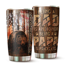 Load image into Gallery viewer, Papa Bear Tumbler - Fathers Day Gift -Christmas gift for Dad- Best Gifts For Dad From Son- Birthday Gifts For Dad From Daughter, Funny Dad Cups Tumbler, Dad Travel Mug